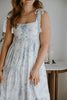 Blossom Tiered Midi Dress - Blue