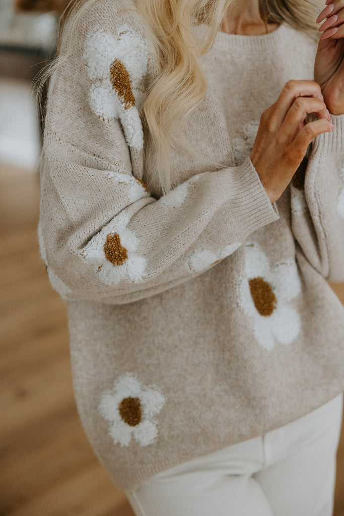 Daisy Motif Sweater