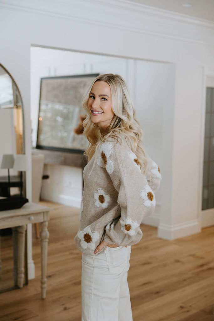 Daisy Motif Sweater