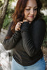 Mockneck Long Sleeve Top - Charcoal