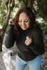 Mockneck Long Sleeve Top - Charcoal