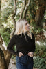 Mockneck Long Sleeve Top - Black