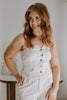 Button Up Vest and Pant Set - Cream