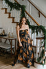 Floral Print Jumpsuit - Bronze