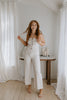 Button Up Vest and Pant Set - Cream