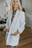 Classic Blazer with Stripe Lining - White