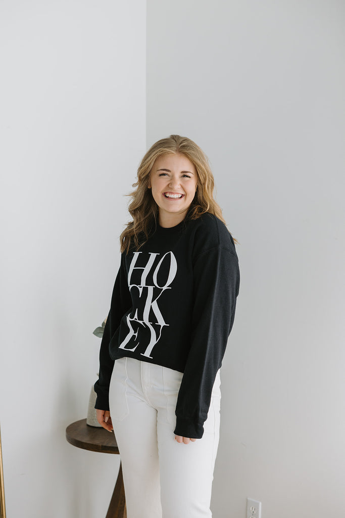 HOCKEY Graphic Sweatshirt - Black
