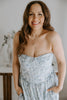Strapless Floral Garden Party Midi