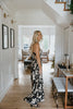 Floral Tube Tie Jumpsuit - Black