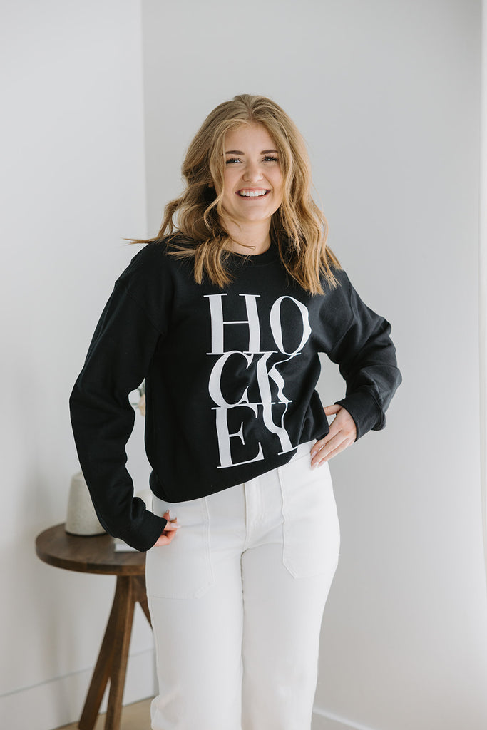 HOCKEY Graphic Sweatshirt - Black