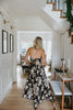 Floral Tube Tie Jumpsuit - Black