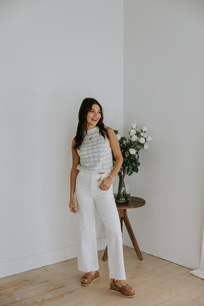 Knit Striped Tank - Ice/Cream