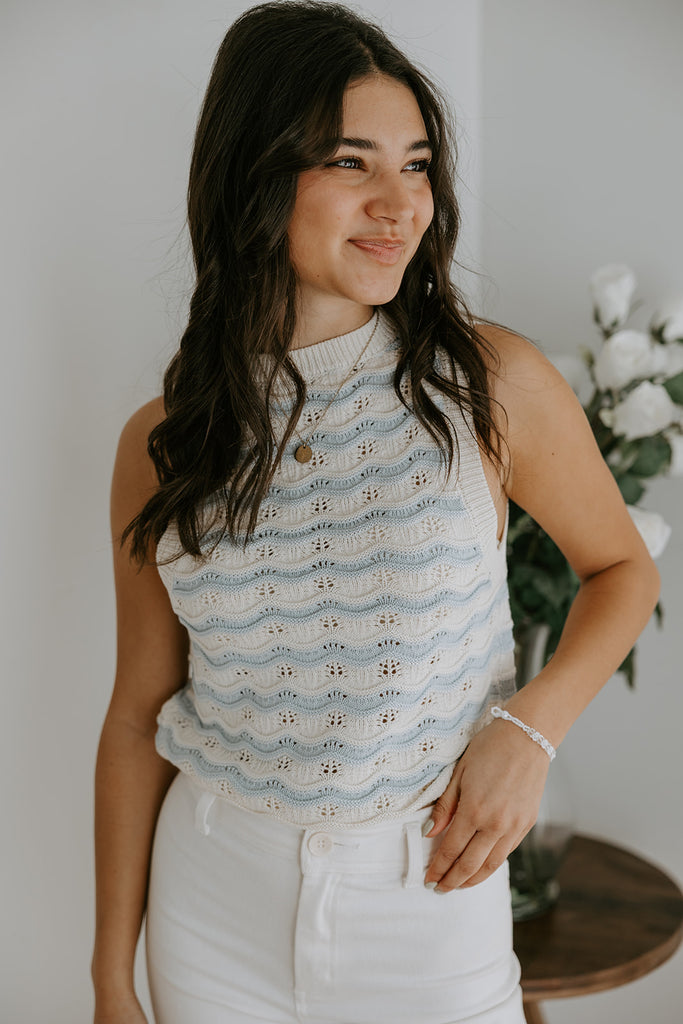 Knit Striped Tank - Ice/Cream