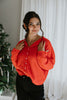 Lightweight Button Up Cardigan - Red