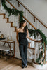 Tube Tie Front Jumpsuit - Black