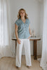 Button Up Tencel Shirt - Light Blue