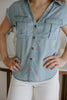Button Up Tencel Shirt - Light Blue