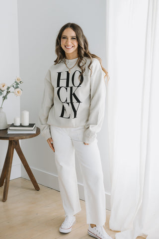HOCKEY Graphic Sweatshirt - White