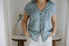 Button Up Tencel Shirt - Light Blue