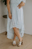 Off Shoulder Dress with Eyelet Details - Blue