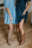 Pleated Detail Puff Sleeve Mini Dress - Navy