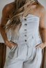 Button Up Vest and Pant Set - Light Blue
