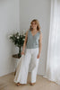 Lightweight V-Neck Knit Vest - Vintage Blue