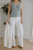 Lightweight V-Neck Knit Vest - Vintage Blue
