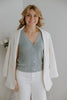 Lightweight V-Neck Knit Vest - Vintage Blue
