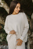 Waffle Textured Sweater & Pant Set - Bei