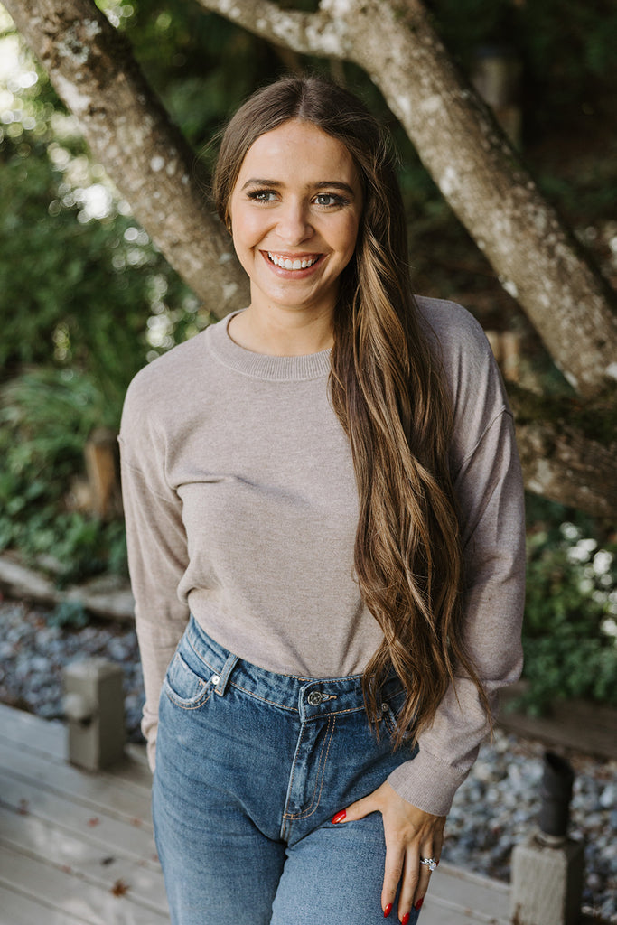 Thin Knit Sweater - Mocha