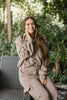 Washed Sweatshirt & Cargo Set - Mocha