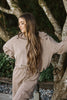 Washed Sweatshirt & Cargo Set - Mocha