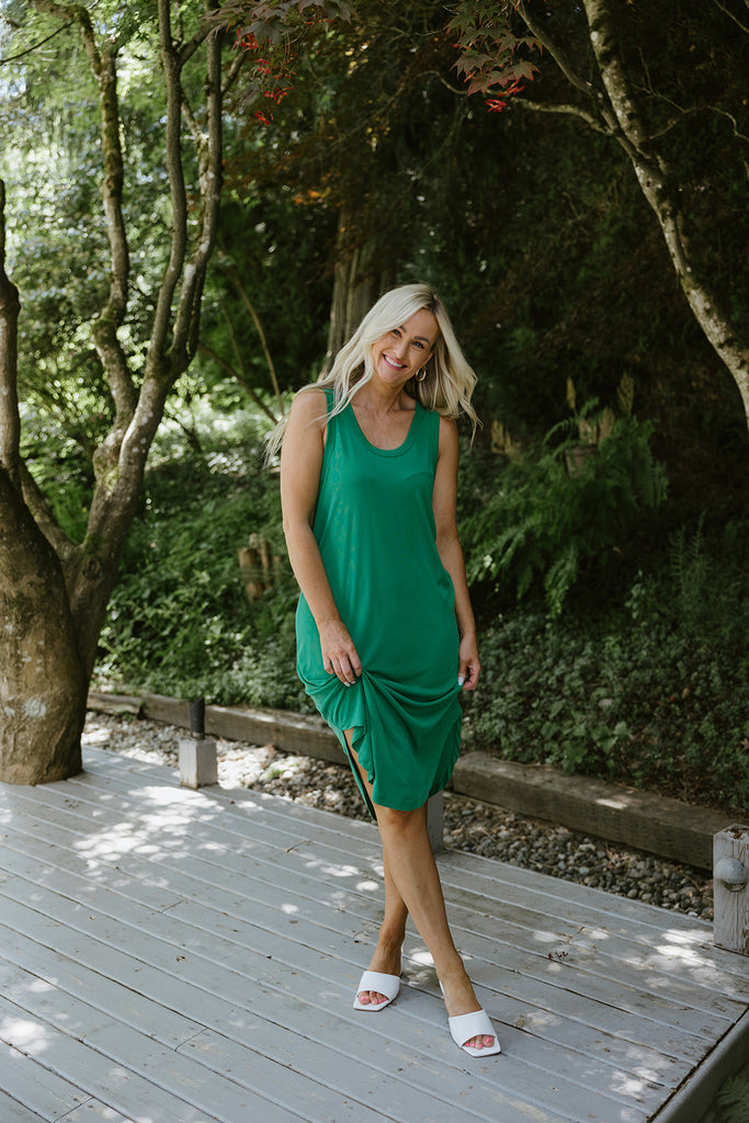 Midi Tank Dress - Green