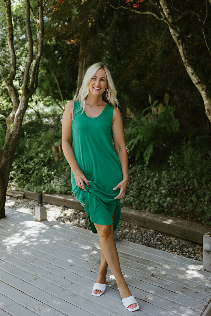 Midi Tank Dress - Green