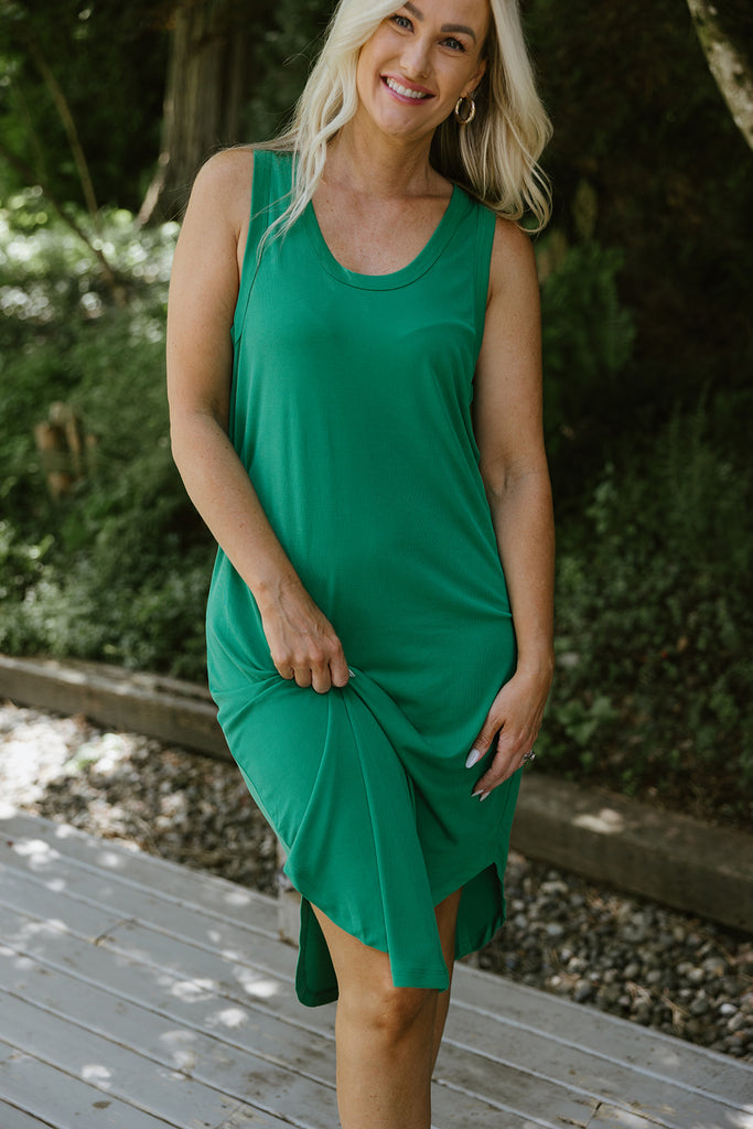 Midi Tank Dress - Green