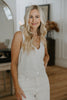 Button Down Linen Vest - Oat