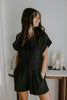 Short Sleeve Romper - Black