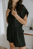 Short Sleeve Romper - Black