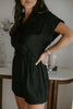 Short Sleeve Romper - Black