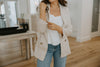 Linen Button Up Blazer - Natural