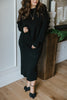 Soft Sweater & Skirt Set - Black