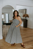 Strapless Striped Midi Dress