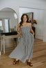 Strapless Striped Midi Dress