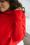 Slouch Dolman Sweater - Red
