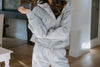 Zip Up Hoodie & Wide Leg Pant - Grey