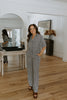 Black & White Front Tie Top & Pant Set