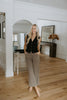 Button Up Vest - Linen Vest - Black