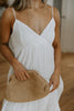 Spaghetti Strap Midi Dress - White