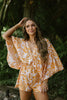 Printed flowy Romper - Orange